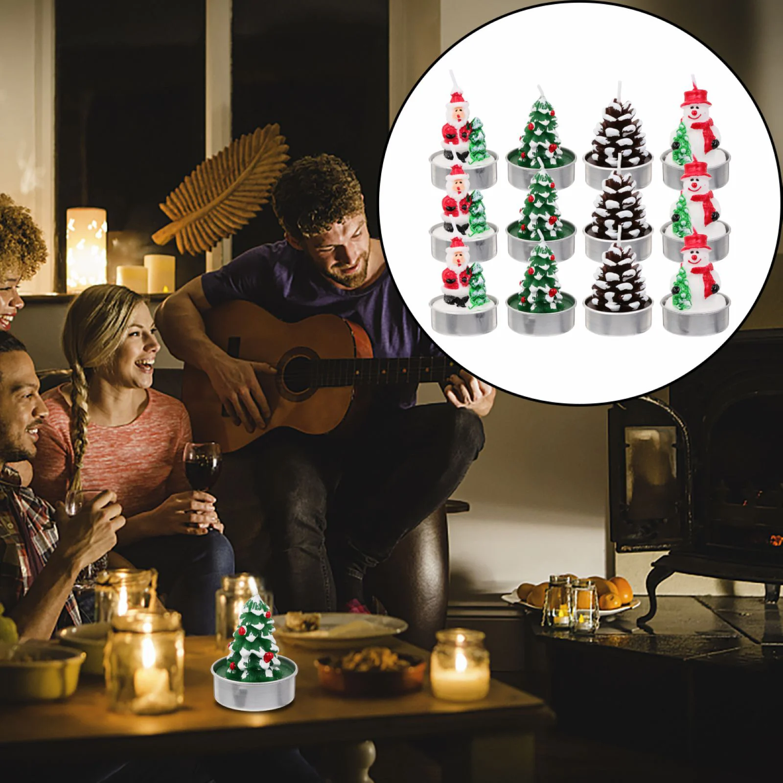

12pcs Premium Prime Sturdy Durable Cartoon Decorative Xmas Xmas Desktop Party