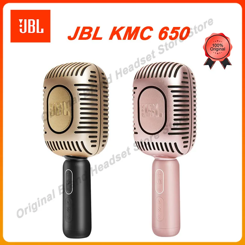 

100% Original JBL KMC650 Professional Karaoke Mic Portable Bluetooth Wireless Speaker Mic For Phone Handheld Dynamic Mic KMC650