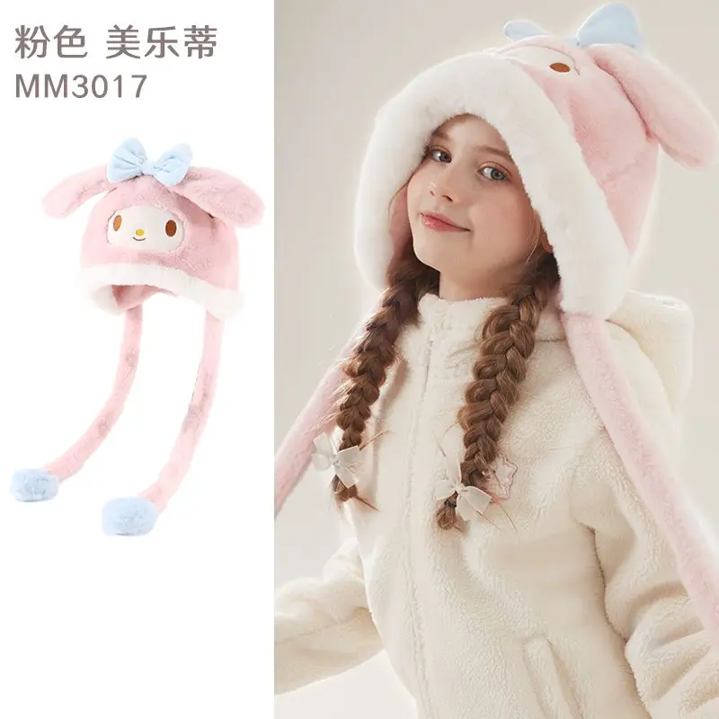 

Ins Kuromi Girl Cinnamorol Hat Intensification Melody Plush Fall Winter Style Pochacco Air Sac Winter Protection Warm Earmuffs