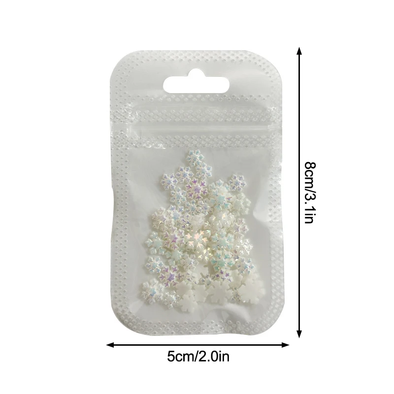 50 шт. 3D рождественские снежинки блестящие блестки для ногтей смешанный дизайн