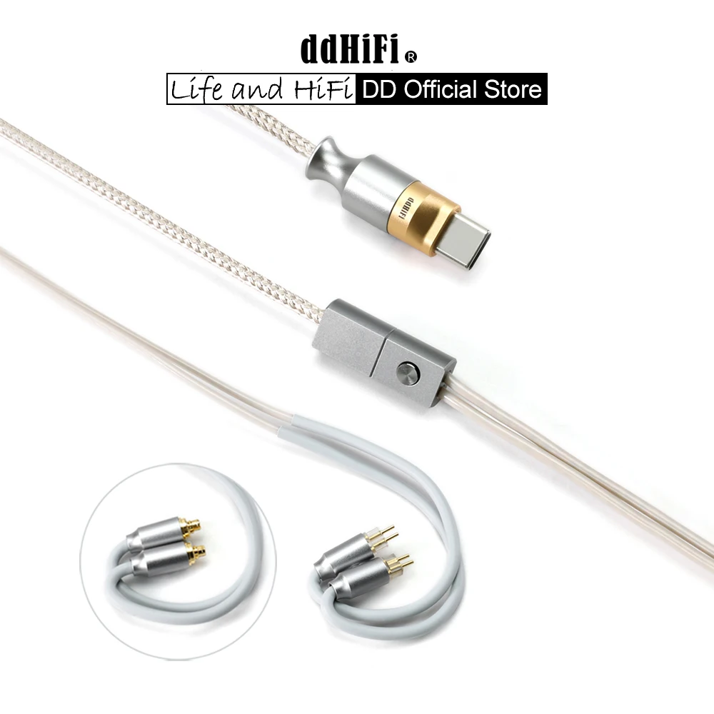 Фото DD ddHiFi M110C USB-кабель для наушников с декодированием интерфейса, разъемом MMCX и 2-контактным разъемом 0,78, поддерживает линейные управления и микрофоном №1