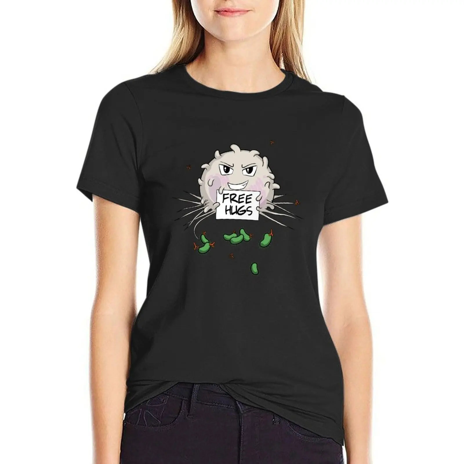 Футболка для макрофажа забавная Эстетическая одежда аниме летний топ женская