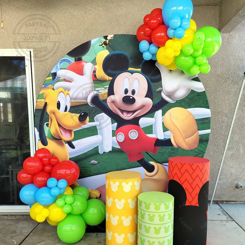 

Воздушные шары Минни Мауса с героями Диснея и Микки, фольгированные шарики в виде роз и цифр, 32 дюйма для детского дня рождения, украшение для будущей мамы