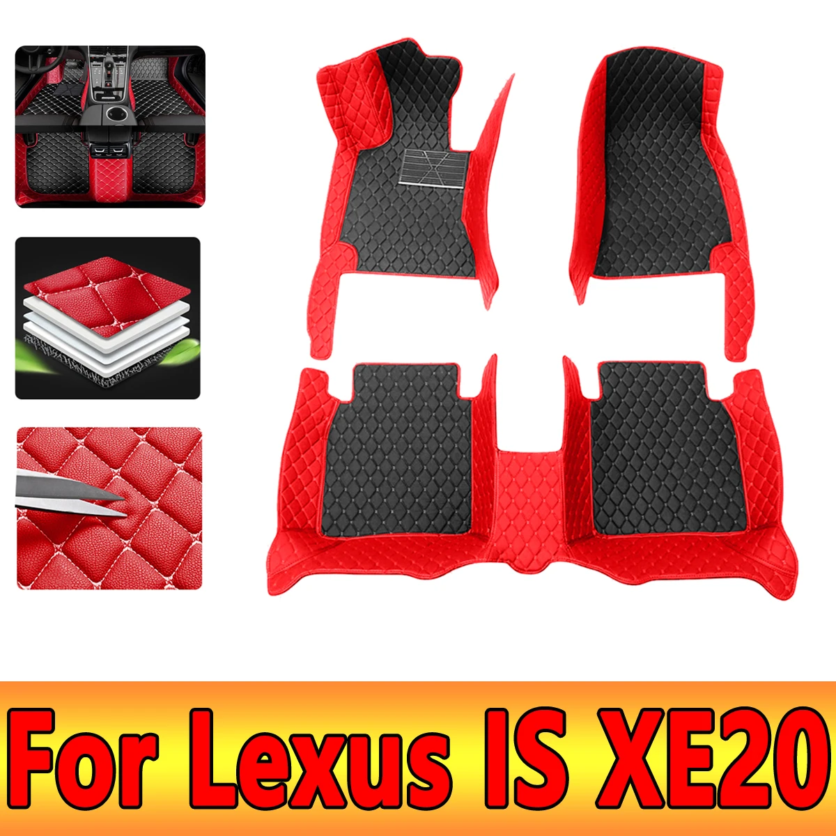 

Автомобильные коврики для Lexus IS XE20 2006 ~ 2013 IS250 300h 200d 220d, коврик, коврик для защиты от грязи, полный комплект автомобильных аксессуаров