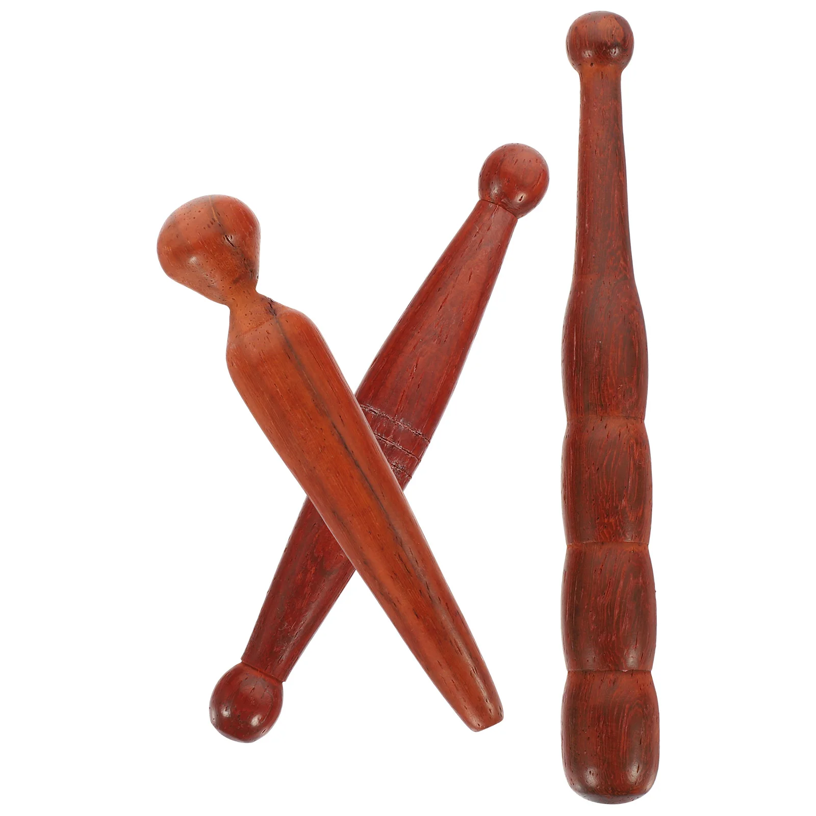 

3 Pcs Body Sculpting Foot Massage Stick Facial Massager Lipstick Vibrating Fragrant Wood