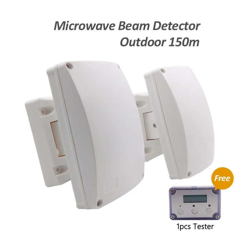 Wired Microwave Beam Detector Outdoor Infrared Barrier Perimeter Alarm Intrusion Monitor for Smart Life Security Protection