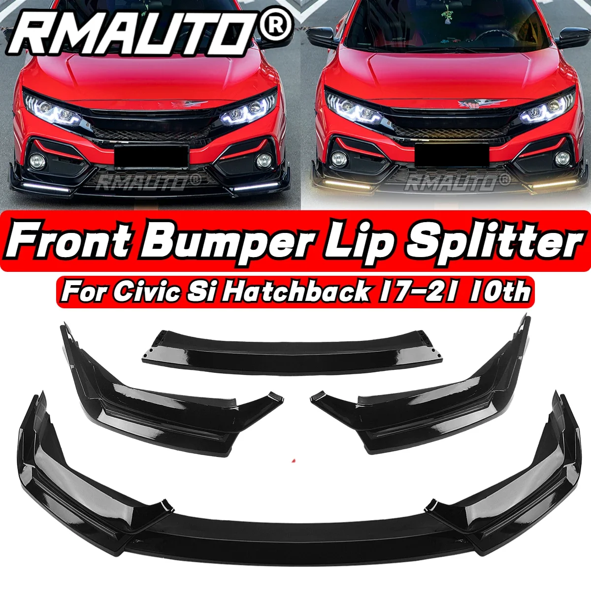 5 шт./комплект передний бампер для Honda Civic Si Hatchback 2017-2021