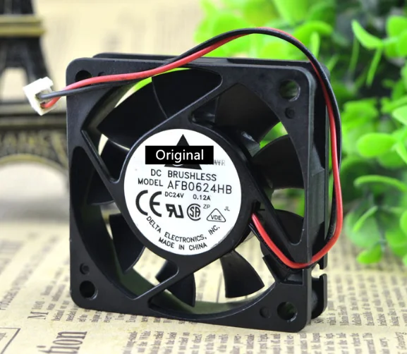 Оригинальный 100% рабочий AFB0624HB 6015 24 В 0.12A 60 мм промышленный инверторный охлаждающий вентилятор 60*60*15 мм