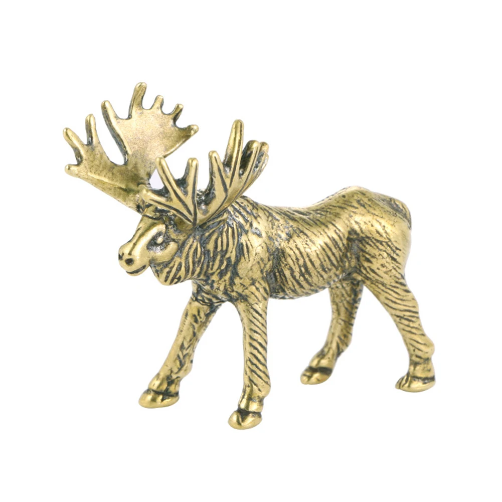 

Vintage Elk Small Statue Handmade Antique Animal Elk Miniature Figurines Office Desk Crafts Ornaments Home Decoration