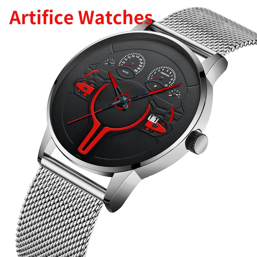

New Hot Selling Men's Watch Car Steering Wheel Personality Men's Watch Fashion Quartz Watch