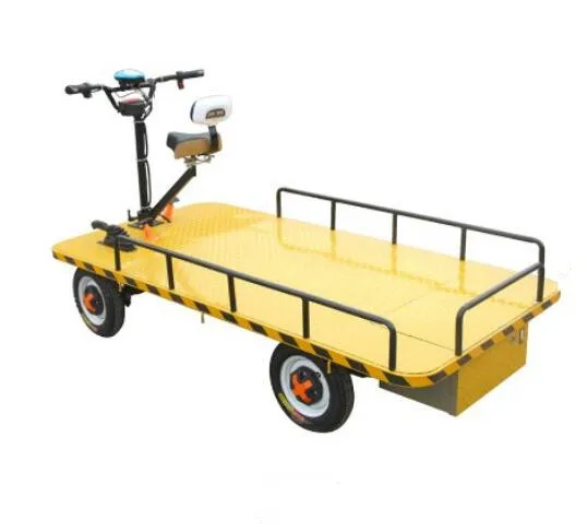 

Hot Selling Flatbed Cargo Heavy Duty Electric Platform Trolley /Ride On Electric Trolley Carts Platform