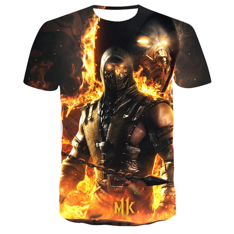 Mortal Kombat 11 футболки с 3D принтом уличная одежда из фильмов модная мужская футболка