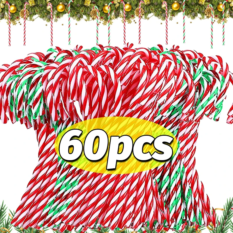 Рождественские конфеты трости акриловые витые костяшки подвеска на