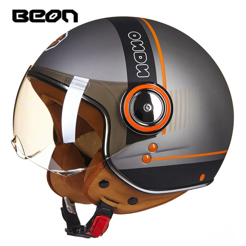 Casco BEON 110B Motorcycle De Moto Scooter Helmet Open Face 3/4 Motorbike Jet Vintage Retro Helmets DOT ECE Certification Casque enlarge