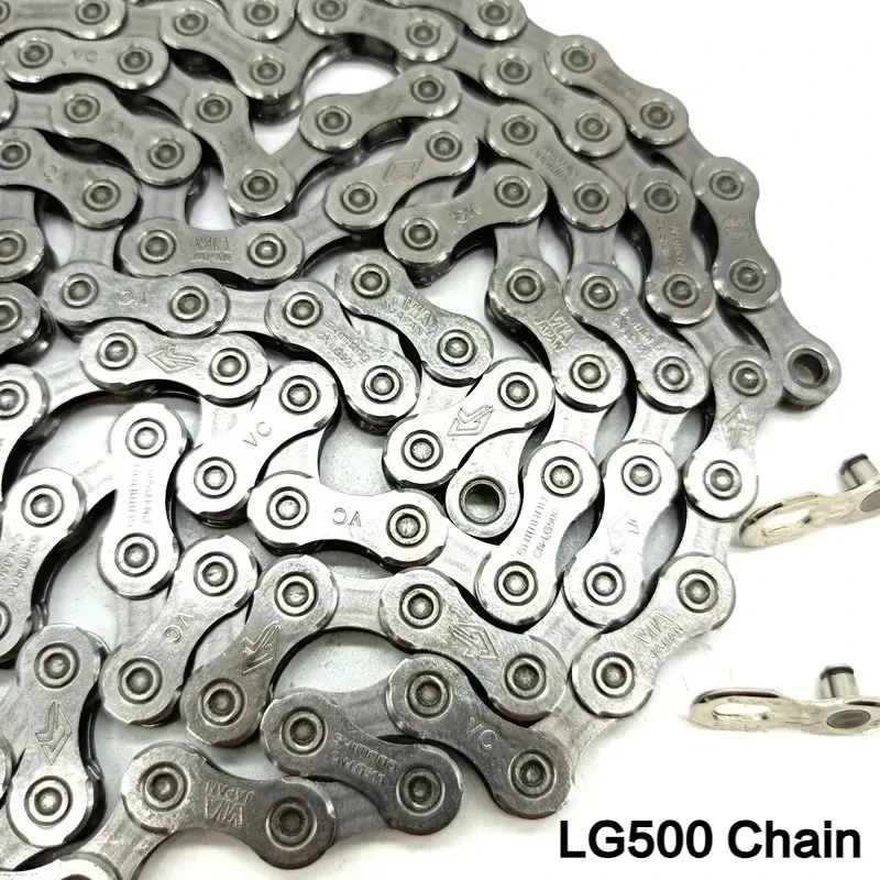 Фото SHIMANO CUES U6000 LG500 Цепь 9, 10, 11 скоростей, одобренный электронным велосипедом, прочный дизайн, вариант 122 124 126 звеньев, горные и дорожные велосипеды №1