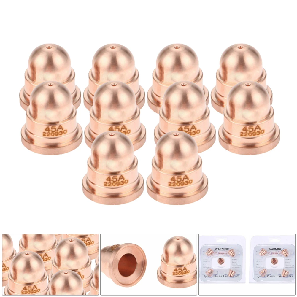 

10Pcs 220930 Plasma Torch Nozzle 45A Fine Cutting Accessories For PMX 65 85 105 125 HRT HRT MRT 45Amp Welding Machine Accessorie
