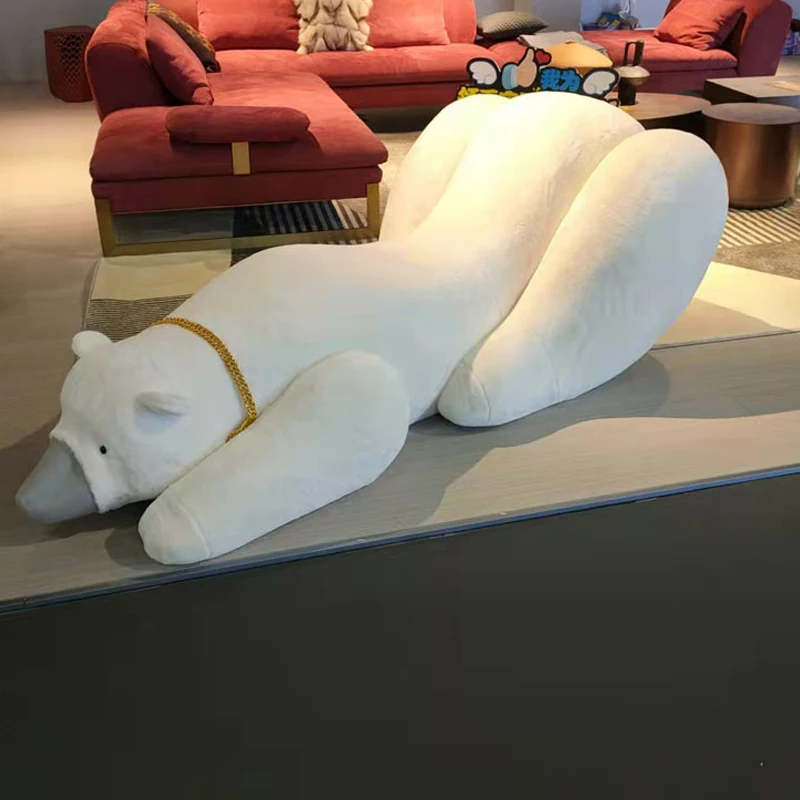 

Light extravagance, simple buttocks, big white bear, special-shaped fiberglass, Nordic polar bear, recliner, lazy sofa bear.