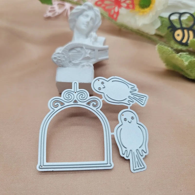 

Bird Metal Cutting Die Decorative Clipping Paper Craft Knife Die Blade Punching Template Die Birdcage