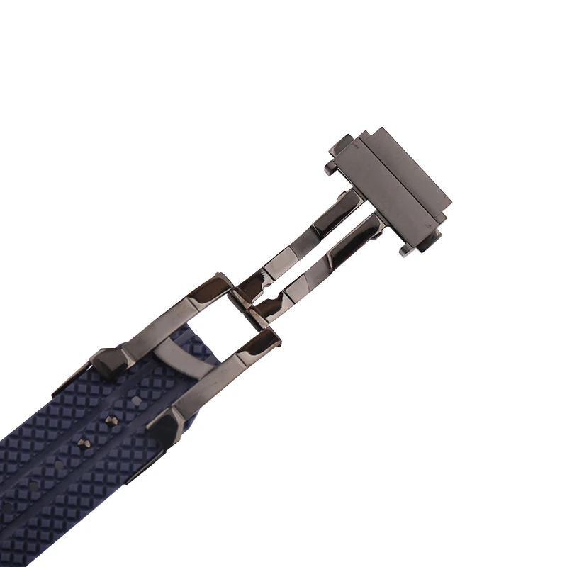 Watch accessories for HUBLOT Hublot Classic fusion Big Bang men's rubber strap 25*19 folding buckle