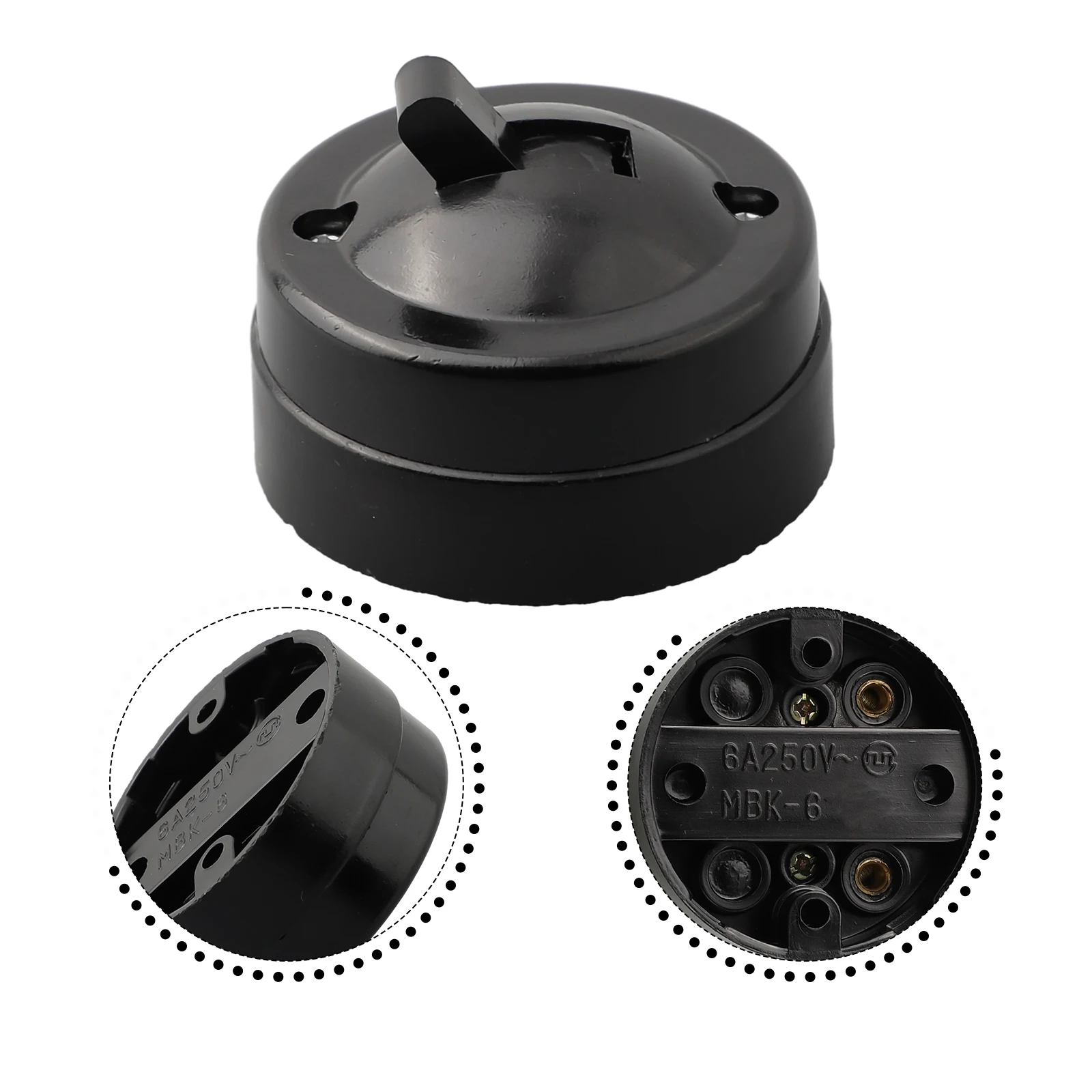 Круглый переключатель света в стиле ретро с одним управлением старомодный