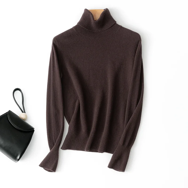 Осенне-зимний мягкий 100% детский кашемировый бесшовный свитер masigoch с высоким