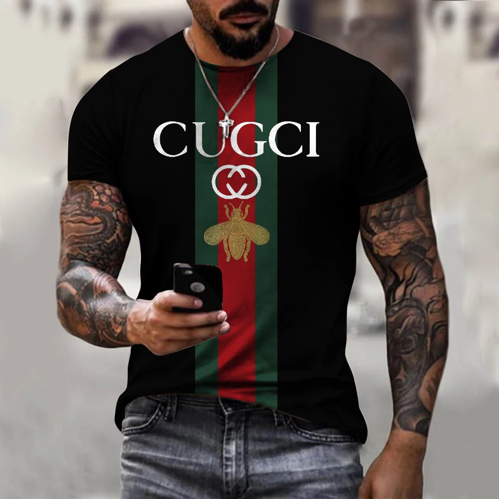 

Футболка мужская летняя в стиле Харадзюку с принтом пчелы