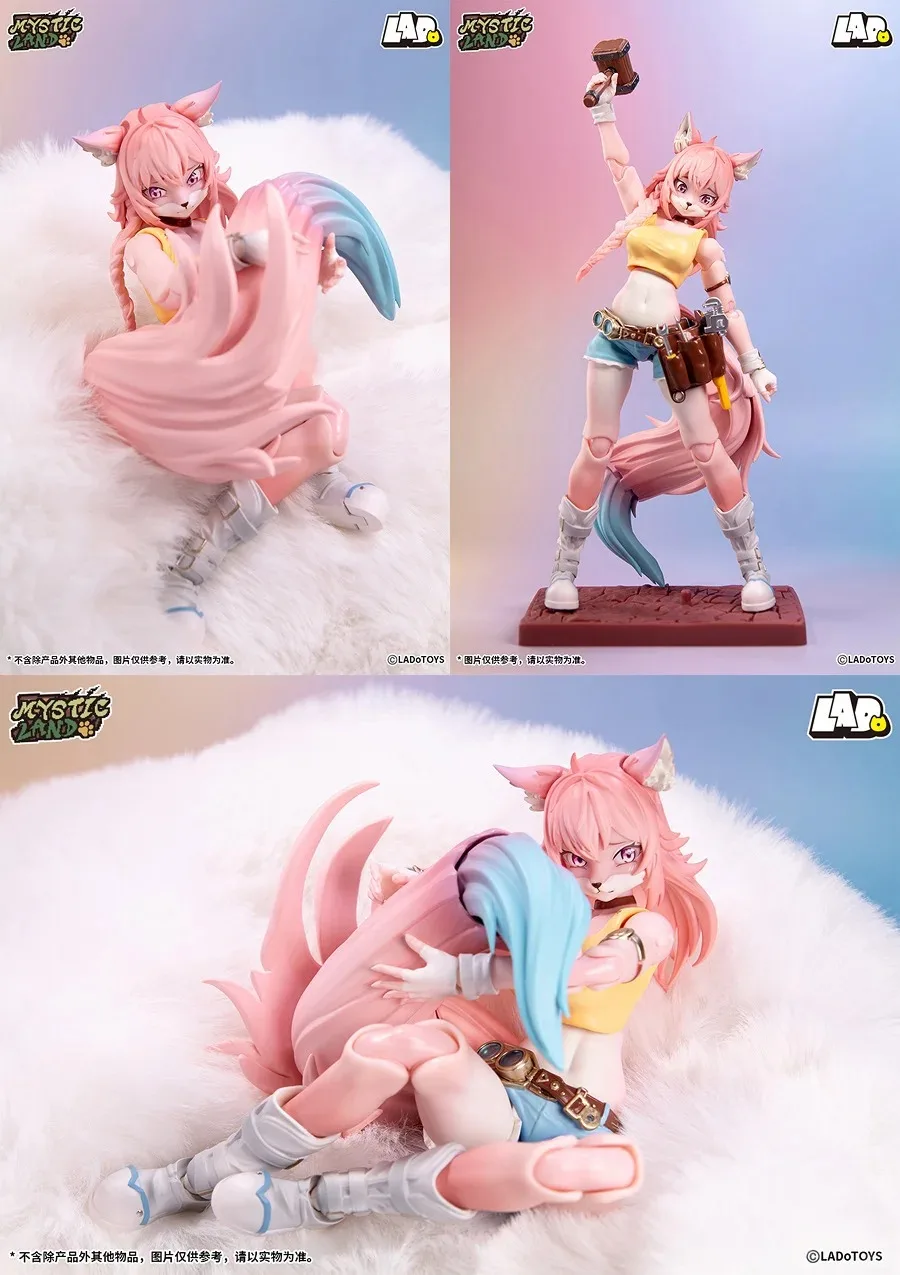 Фото СОВЕРШЕННО НОВЫЙ LADOTOYS 1/12 Magical Continent Candy Land Style Fox Girl Liya Limited Pink Edition Полный набор 6-дюймовых экшн-игрушек №2
