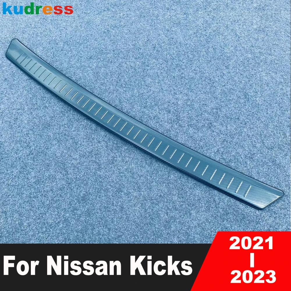 

Rear Trunk Bumper Cover Trim For Nissan Kicks 2021 2022 2023 Steel Car Accessories Tailgate Door Sill Plate Protector Guard