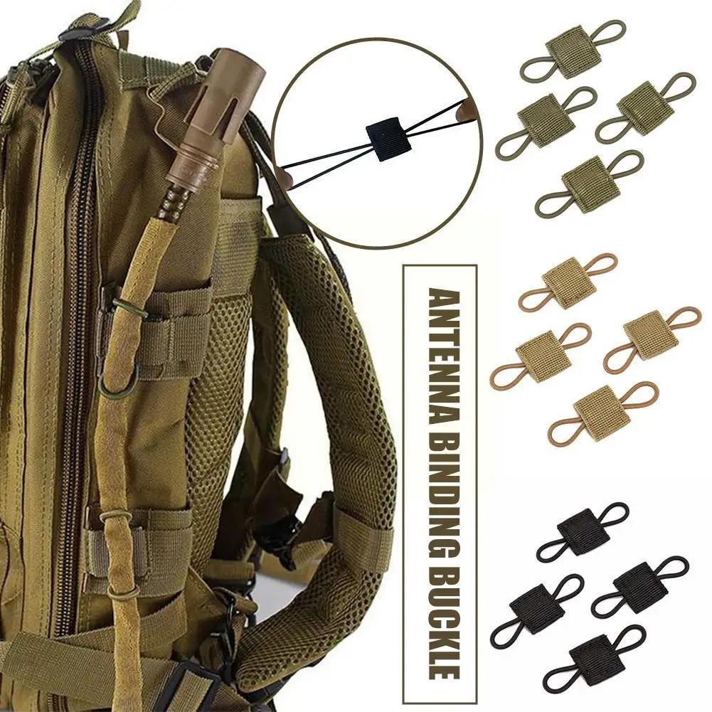 

4pcs Antenna Binding Buckle Outdoor Tactical Backpack Vest Gear Elastic Fixed Binding Tactical Strap Buckle Buckles Accesso C5D3