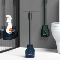 wall hanging siliconn toilet brush bathroom accessories cleaning bathroom floor toilet tools with shelves