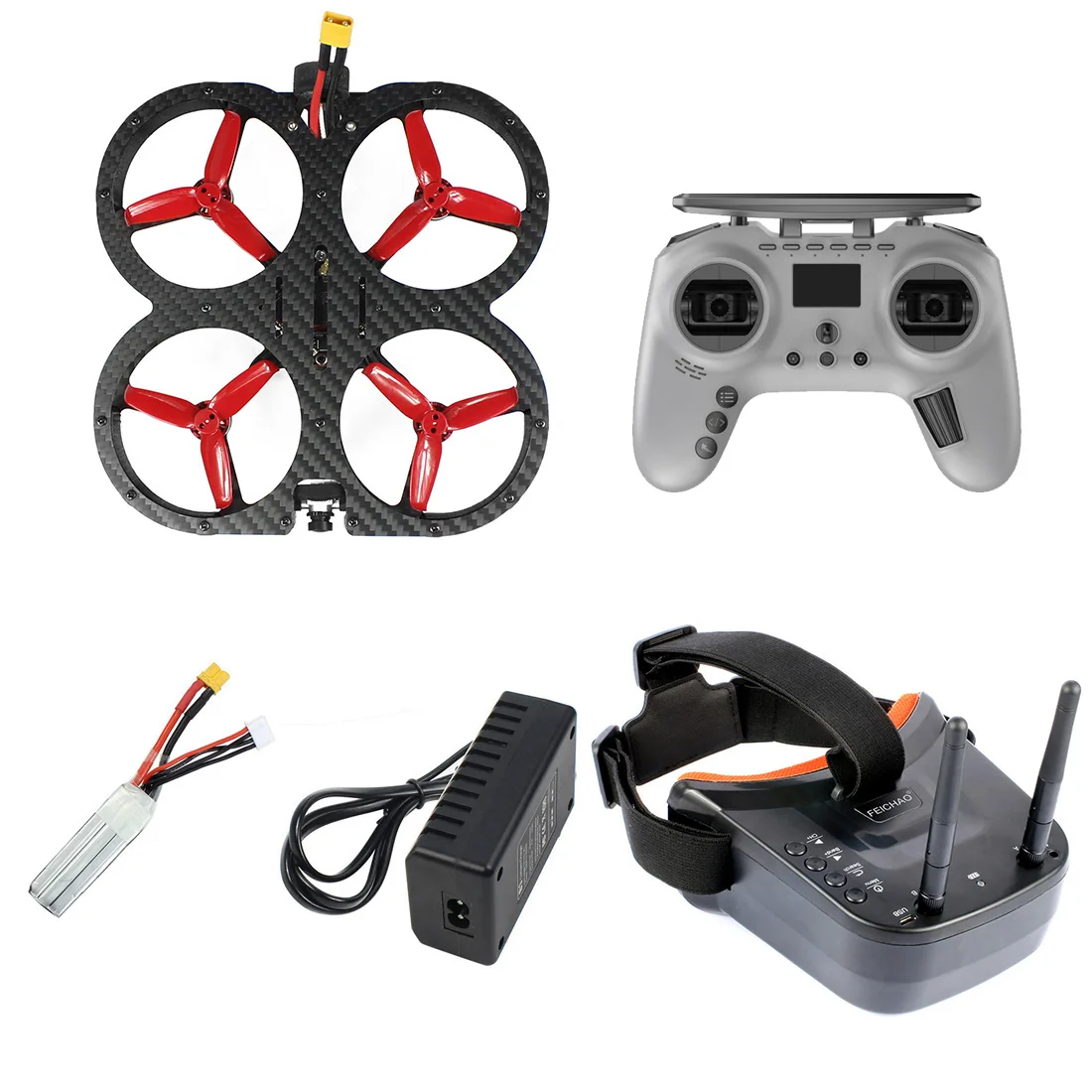 

FEICHAO X115 115mm Wheelbase Quadcopter DIY FPV Drone PNP RTF Kit 25A 4in1 ESC F4 OSD Flight Controller FLYSKY/T-lite Radio