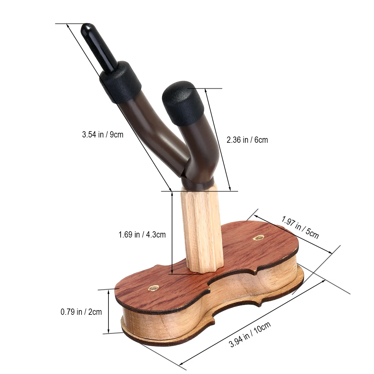 Вешалка для скрипки Настенное крепление дома и студии DEDO (цвет красного дерева)