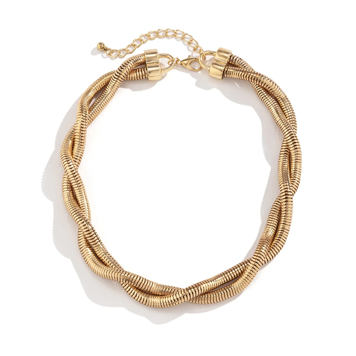 

European And American Trend New Metal Winding Snake Bone Chain Necklace For Women Fashion Senior Sense Choker Jewelry