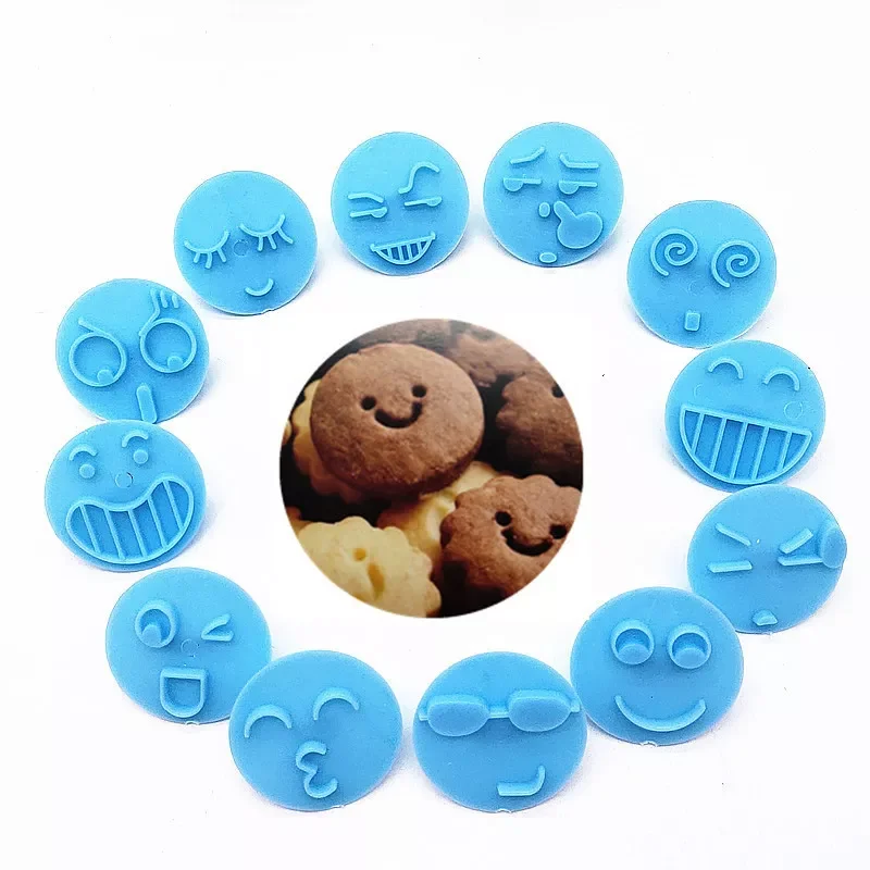 

Smiling Face 13Pcs Embossing Mould Fondant Biscuits Mold Plastic Cake Decorating Tools Cookie Cutters Set Baking Accessories
