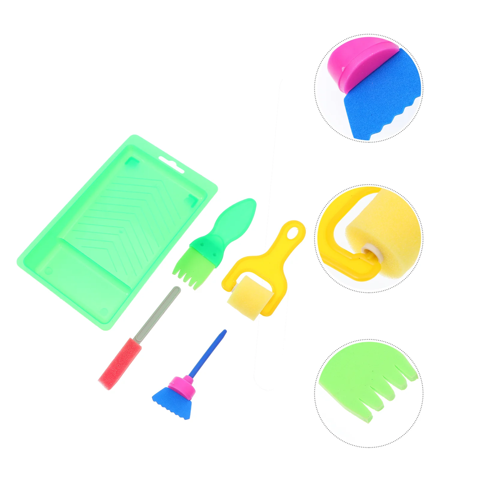 

2 комплекта детских игрушек, Губка из пены, Детские губки, наборы для рисования для малышей, раннее обучение, губка, кисть