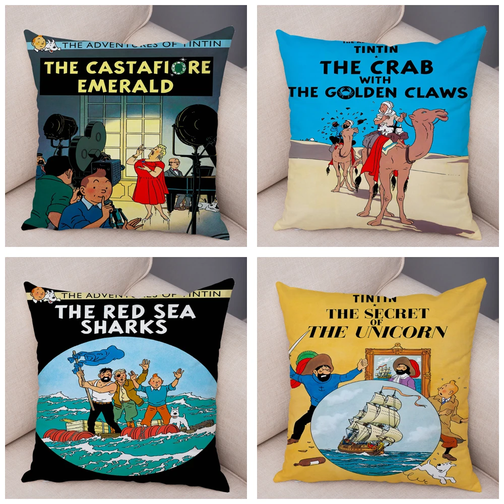 Классический винтажный Чехол для подушки с рисунком в виде книжки из аниме