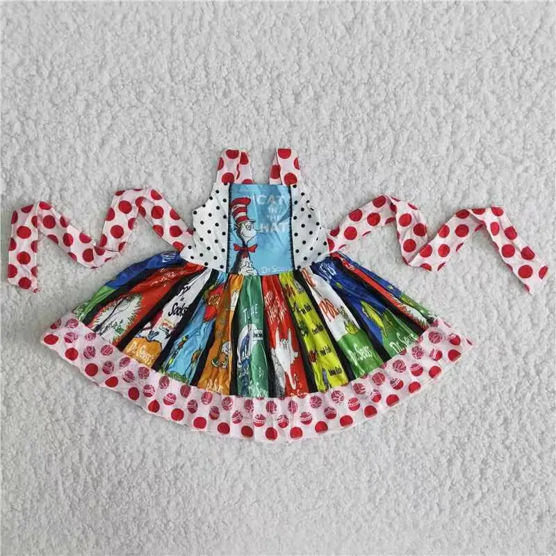 

Лидер продаж, летняя одежда для девочек, Длинная блузка в горошек с рисунком в стиле пэчворк