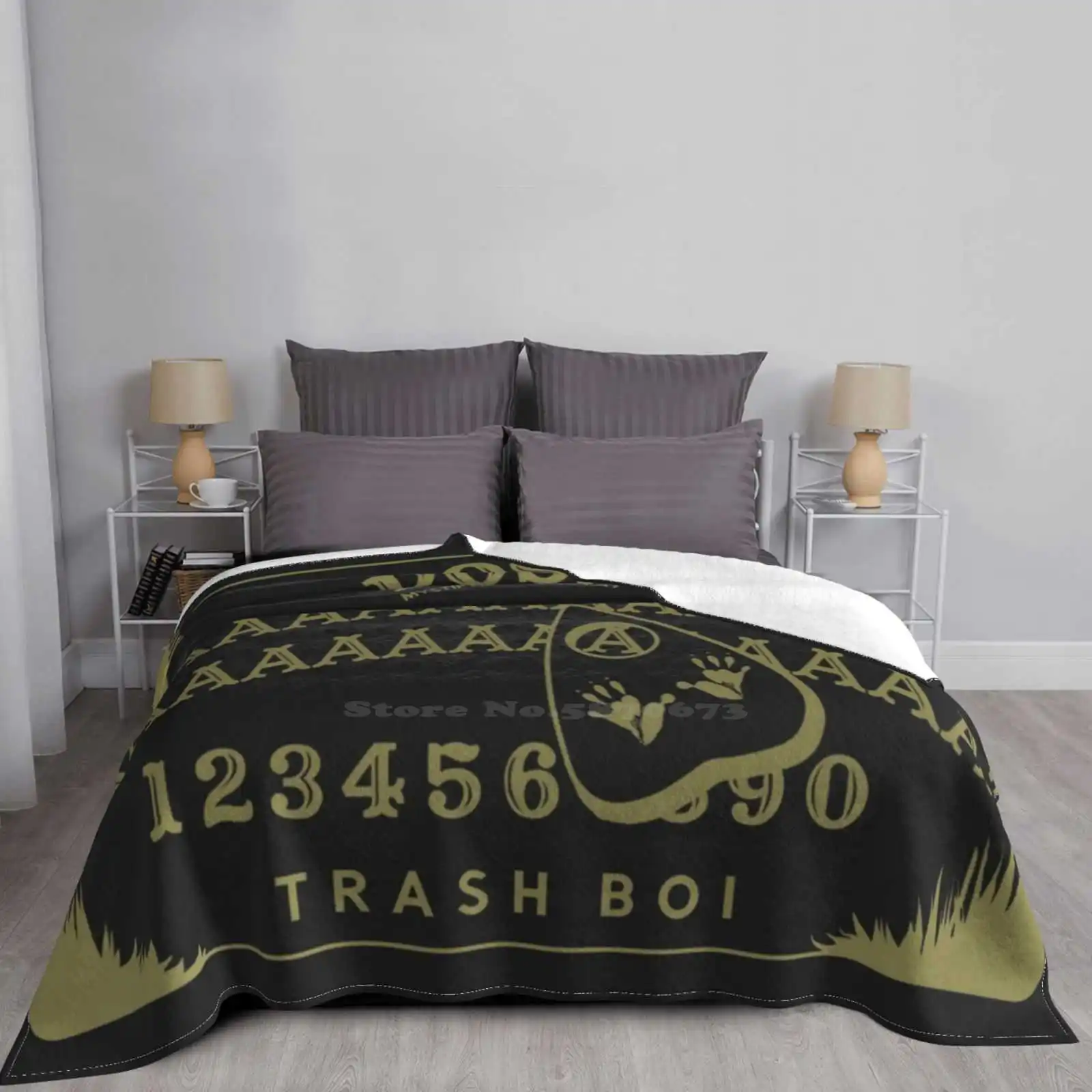 Possum (золото на черном) - забавный опоссум Oujia Design модное мягкое теплое одеяло Possums