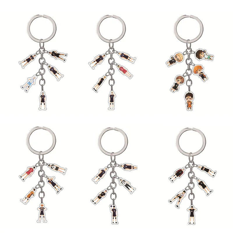 

Haikyuu Keychain Man Key Chain Bags Women Acrylic Key Ring Chain for Pants Kids Pendant Fashion Hinata Shoyo Kozume Kenma Brelok