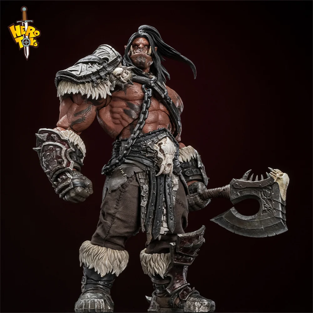 Фото В наличии Hero Toys масштаб 1/10 Horde War Song Chief Orc Warrior двуглавая резьба полный набор для 7-дюймовой модели экшн-фигурки №3