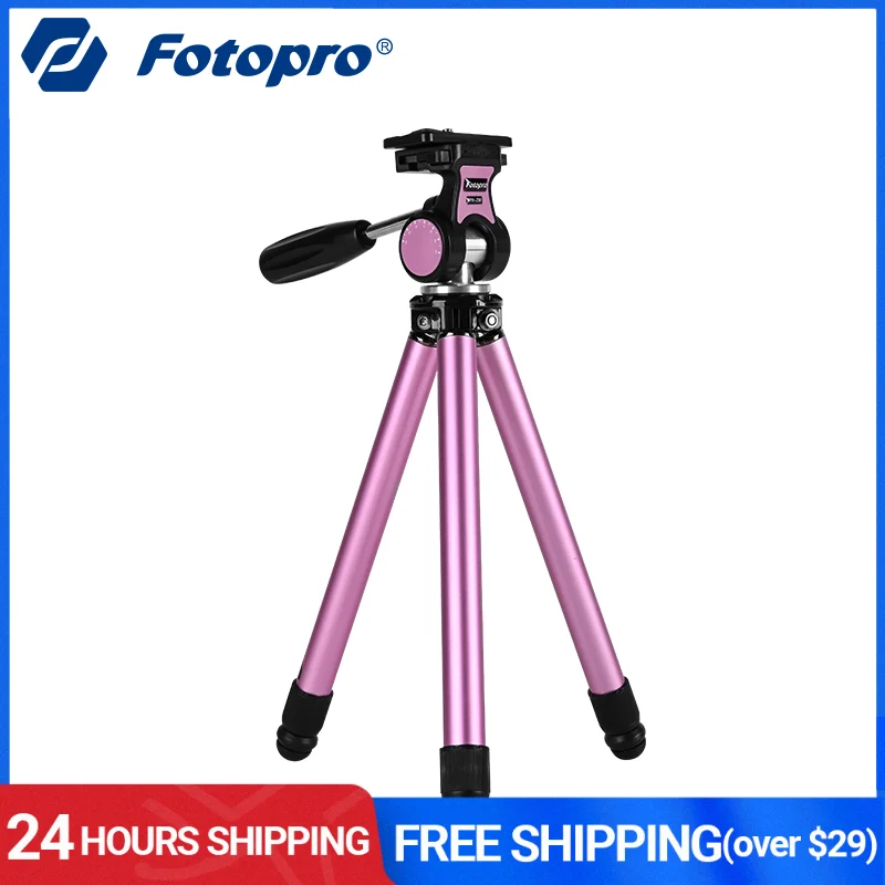 

Fotopro Aluminum Tripods with Pan Head For Sony Dslr Gopro Camera And Iphone Xiaomi Smartphone Universal Travel Tripod FY-683