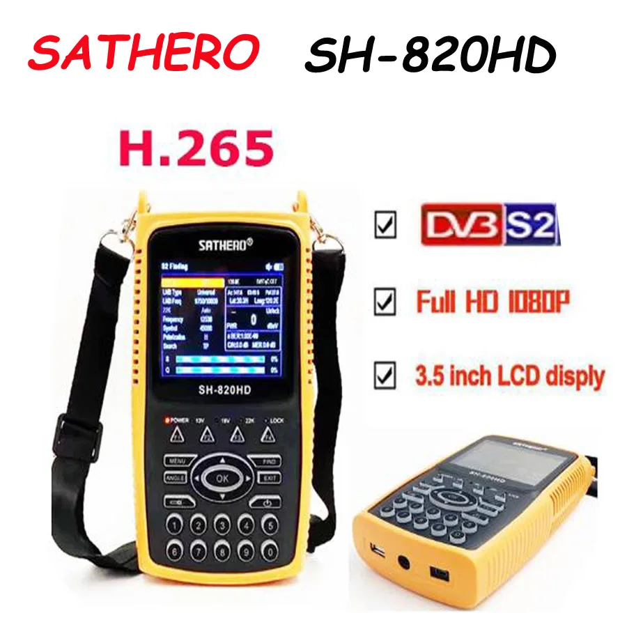 SATHERO SH-820HD acm vcm цифровой спутниковый искатель устройство для измерения расстояний