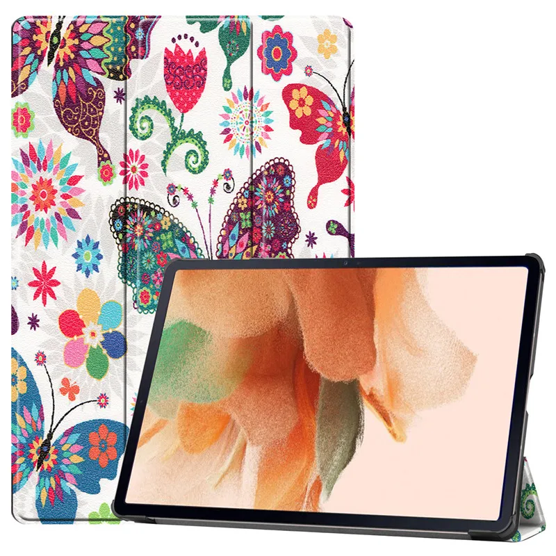 

Трехслойный умный чехол для Samsung Galaxy Tab S7 FE 12,4 дюйма, модель T736, чехол для планшета Samsung Tab S7 FE 12,4 T735 2021