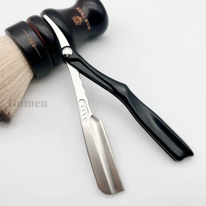 Razor Kit With Feather Blades Zinc Alloy Abs Handle Shaving Knife Set  For Men Gift 5 Colors