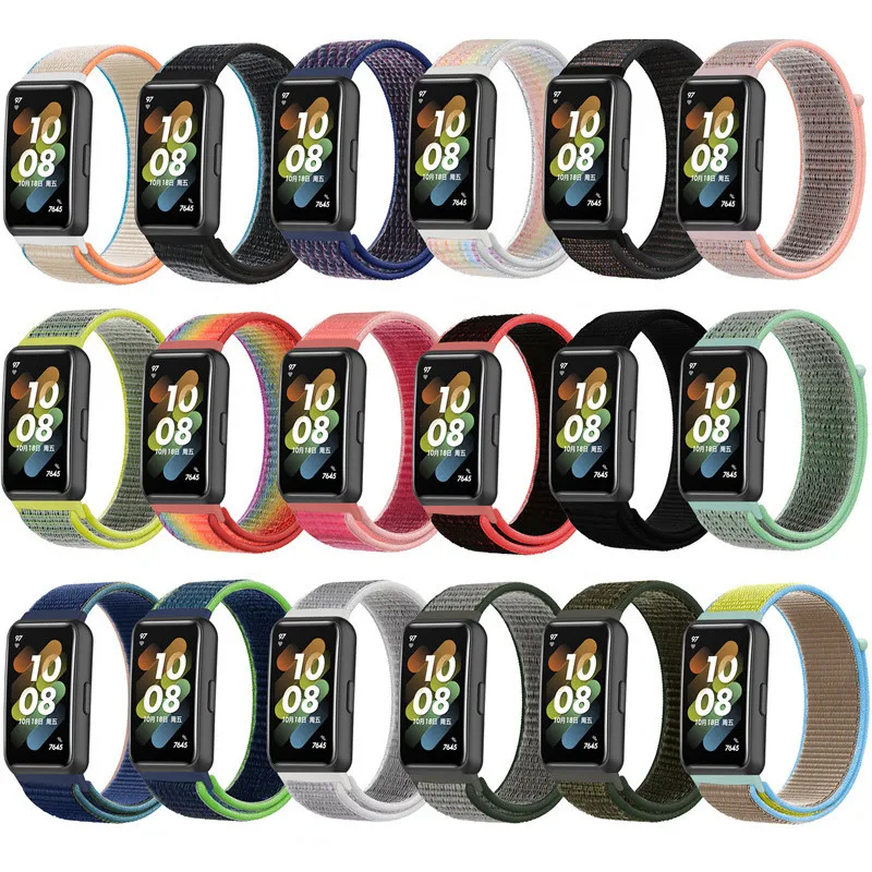 Adjustable Nylon Strap for Huawei Band 7 Breathable Replacement Wristband Bracelet for Huawei Band7 Smartwatch Accessories