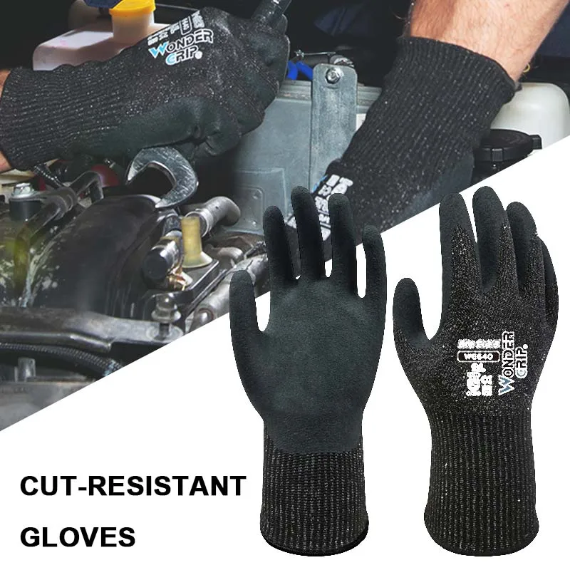 

Garden Gloves Cut Level 3 HPPE Fiberglass Foam Nirile Palm Conting Cut Resistance Proof Resistant Working Gloves 13 Gauge