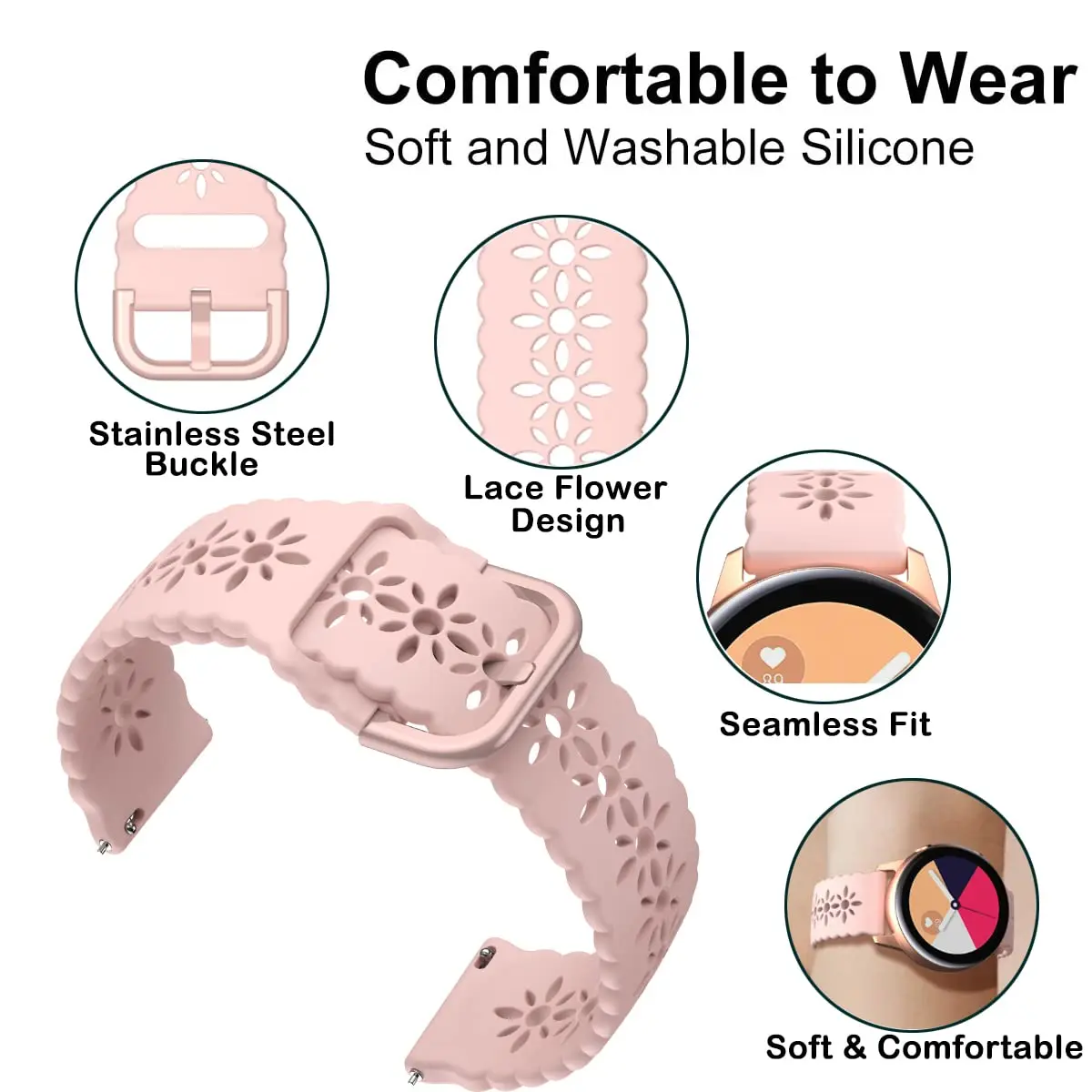 Силиконовый кружевной ремешок для женщин и девушек милый романтический браслет