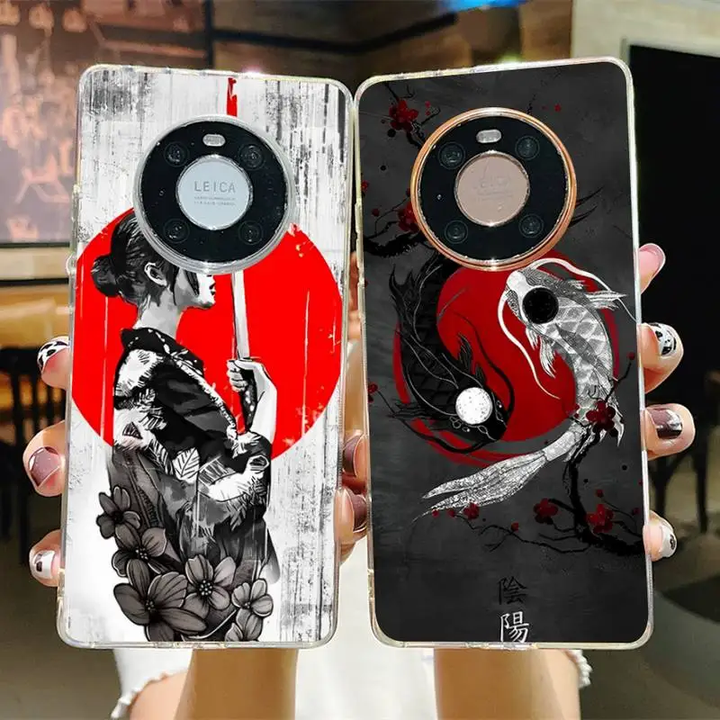

Japanese Style Art Phone Case for Samsung S21 A10 for Redmi Note 7 9 for Huawei P30Pro Honor 8X 10i cover