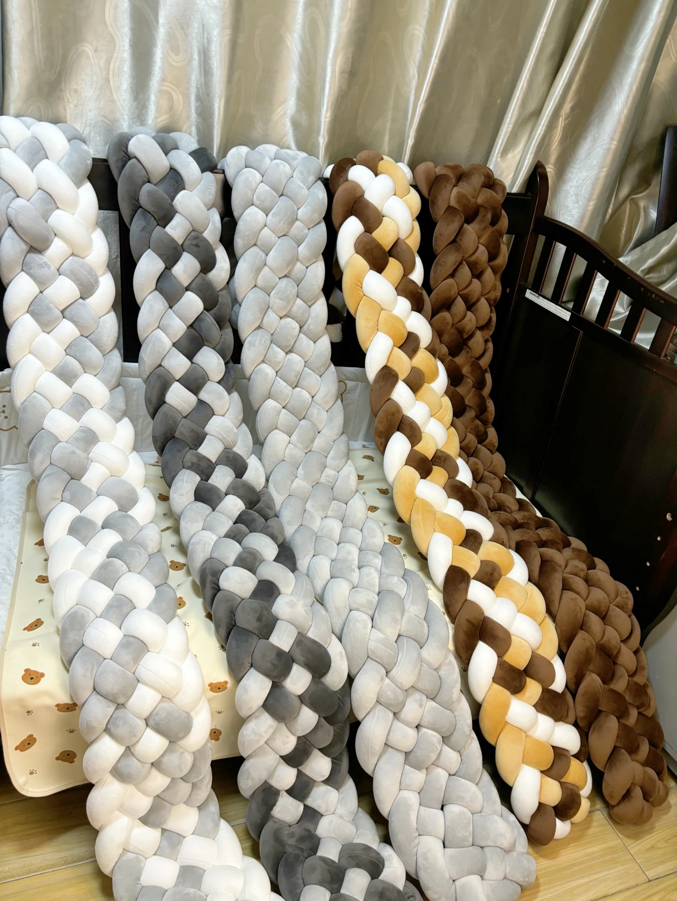 Длинная плетеная Подушка 2 м 3 детская мягкая подушка-бампер ручной работы с 6