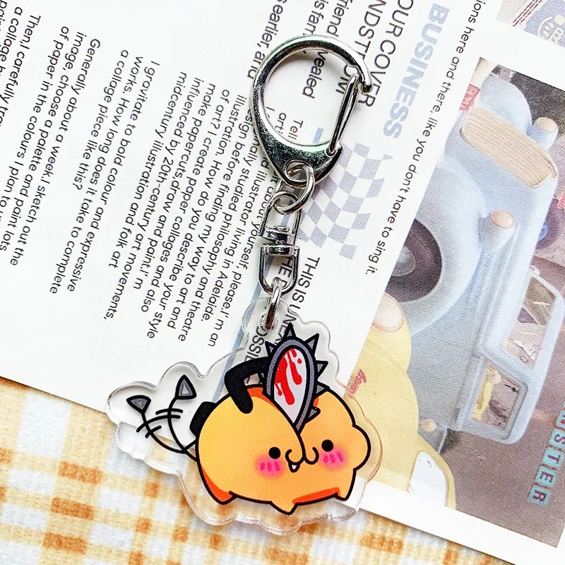 Новая аниме-фигурка Denji Pochita Hayakawa Aki брелок для ключей Kawaii прозрачный акриловый